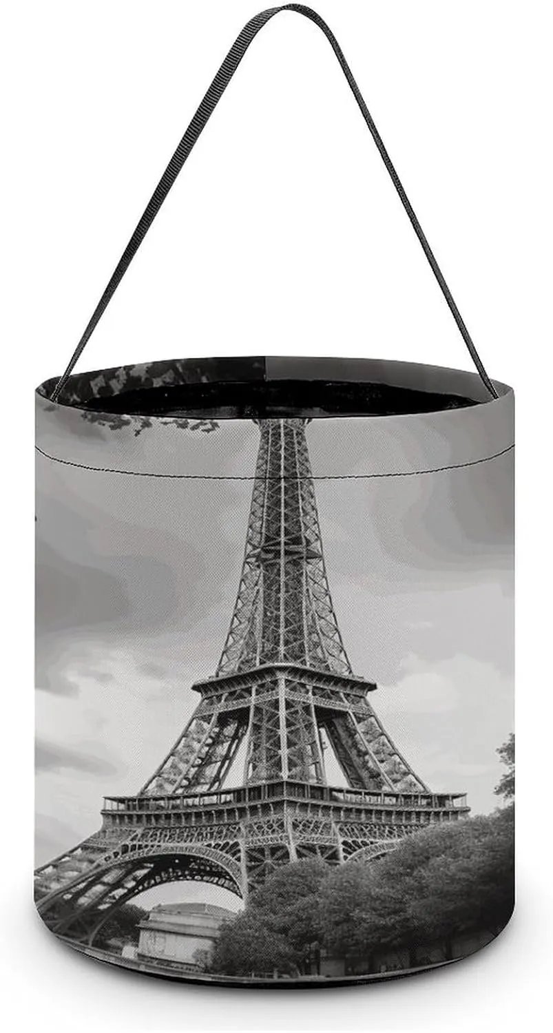 Tower Paris Halloween Tote Candy Bag Candy Basket Candy Bucket Gift Bag for Halloween Party
