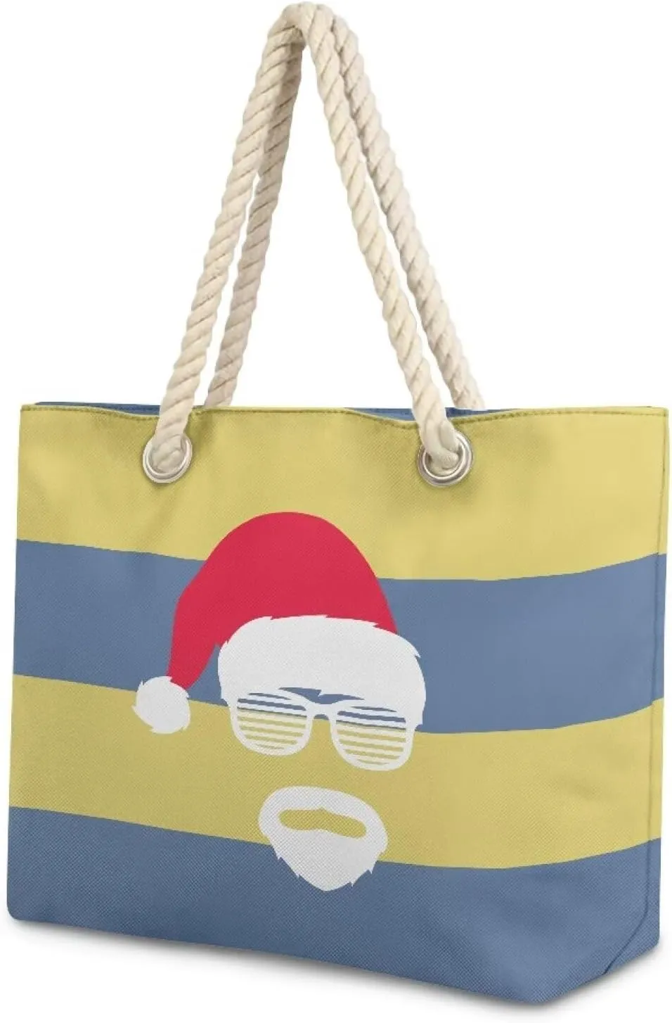 Vacation Beach Bag for Ladiess Women Medium Casual Travel Tote Bag Swim Pool Totes Bag with Hemp Rope Handle