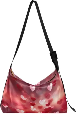 Valentine's Day Tote Bag for Women Large Hobo Bags Crossbody Hobo Bags Shopping Work Bag with Adjustable Strap for Women Girl